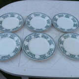 6 dessert plates Longwy model Talma late nineteenth