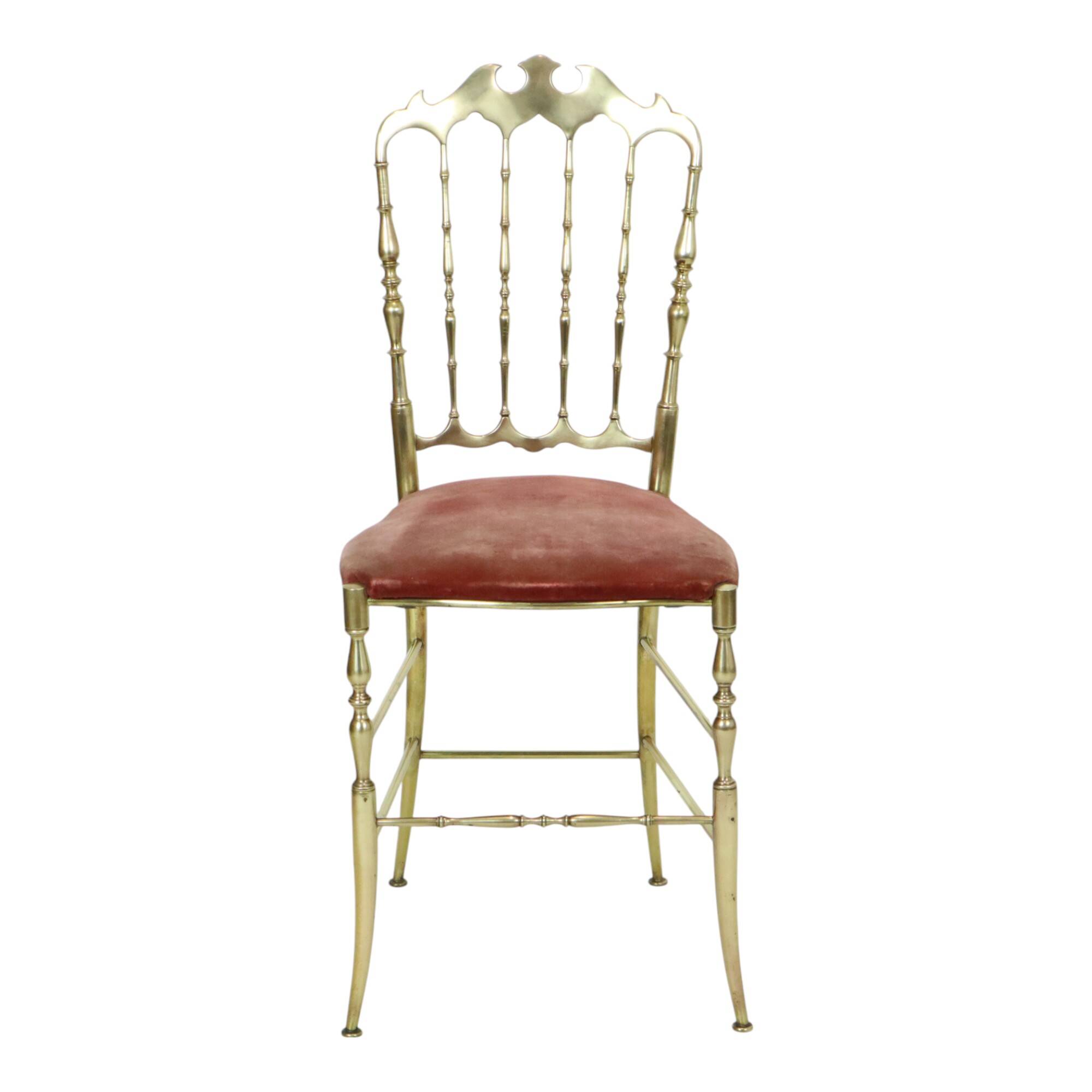 Vintage Chiavari Chair Italian Design Brass 50s