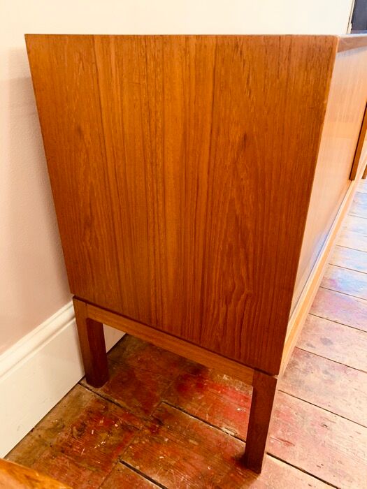 1960s Danish Teak Sliding Door Sideboard