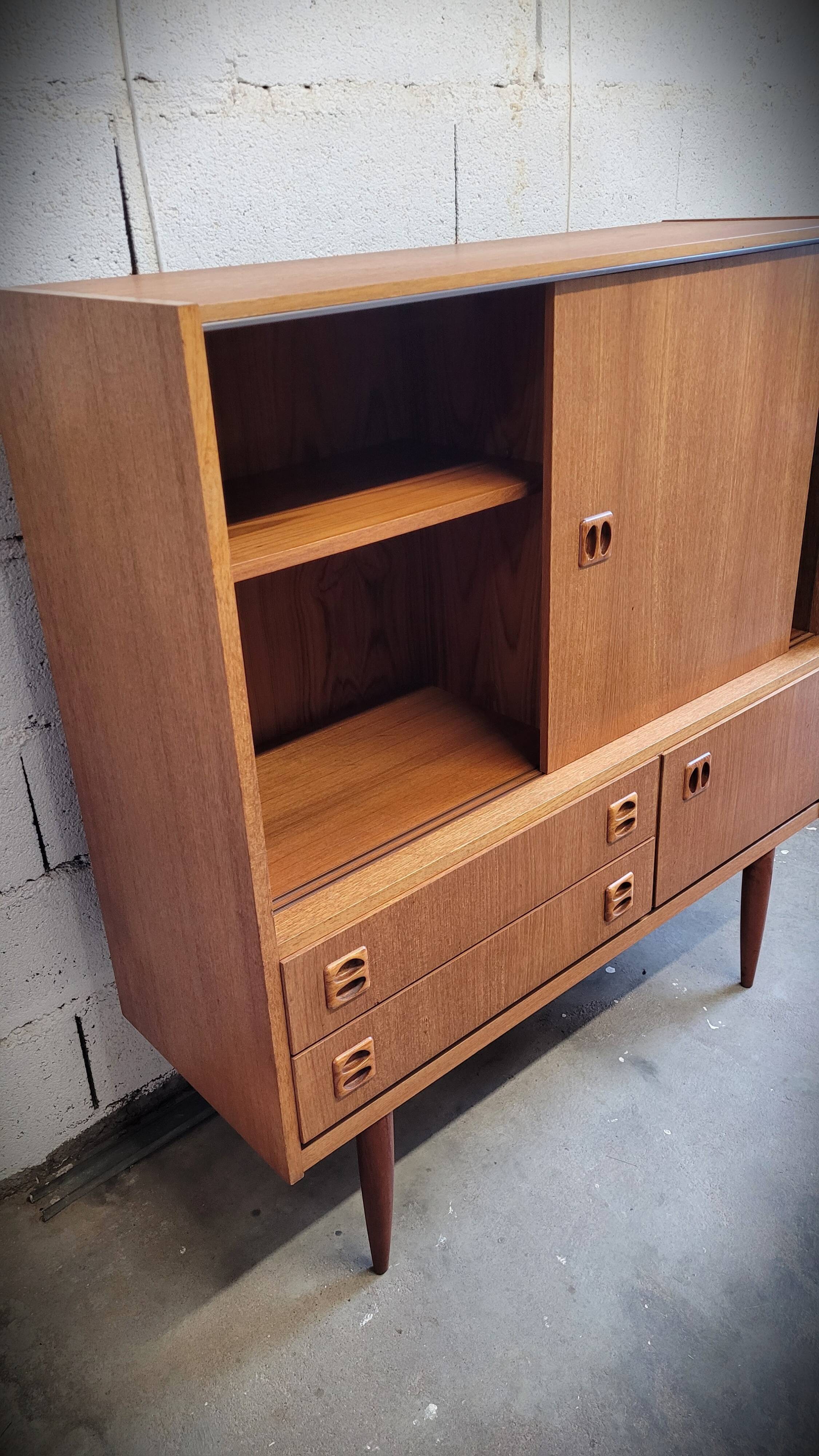 Scandinavian design sideboard in vintage teak