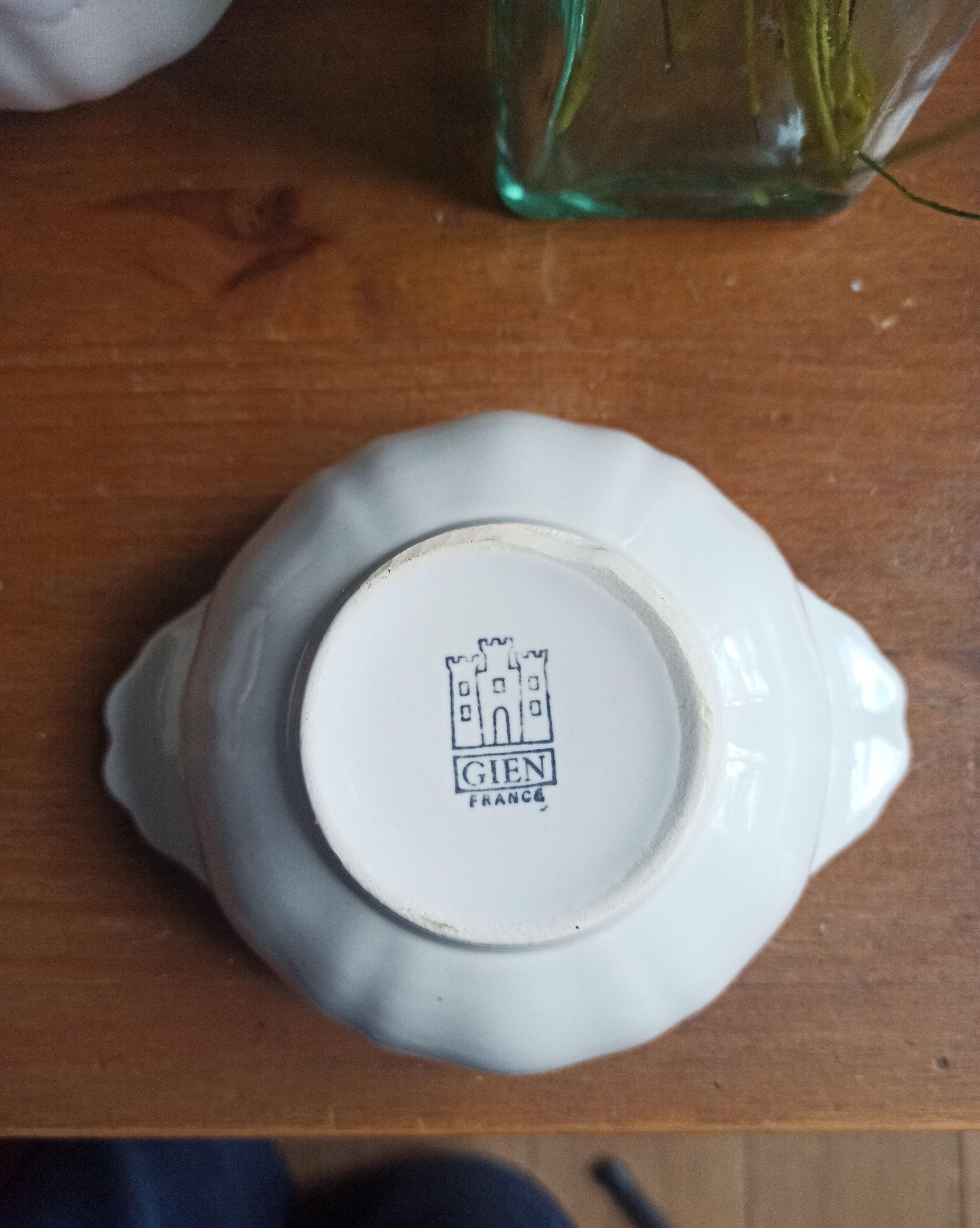Bols en faience blancs de Gien