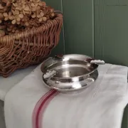 Small antique silver-plated metal ashtray English E.P.N.S.