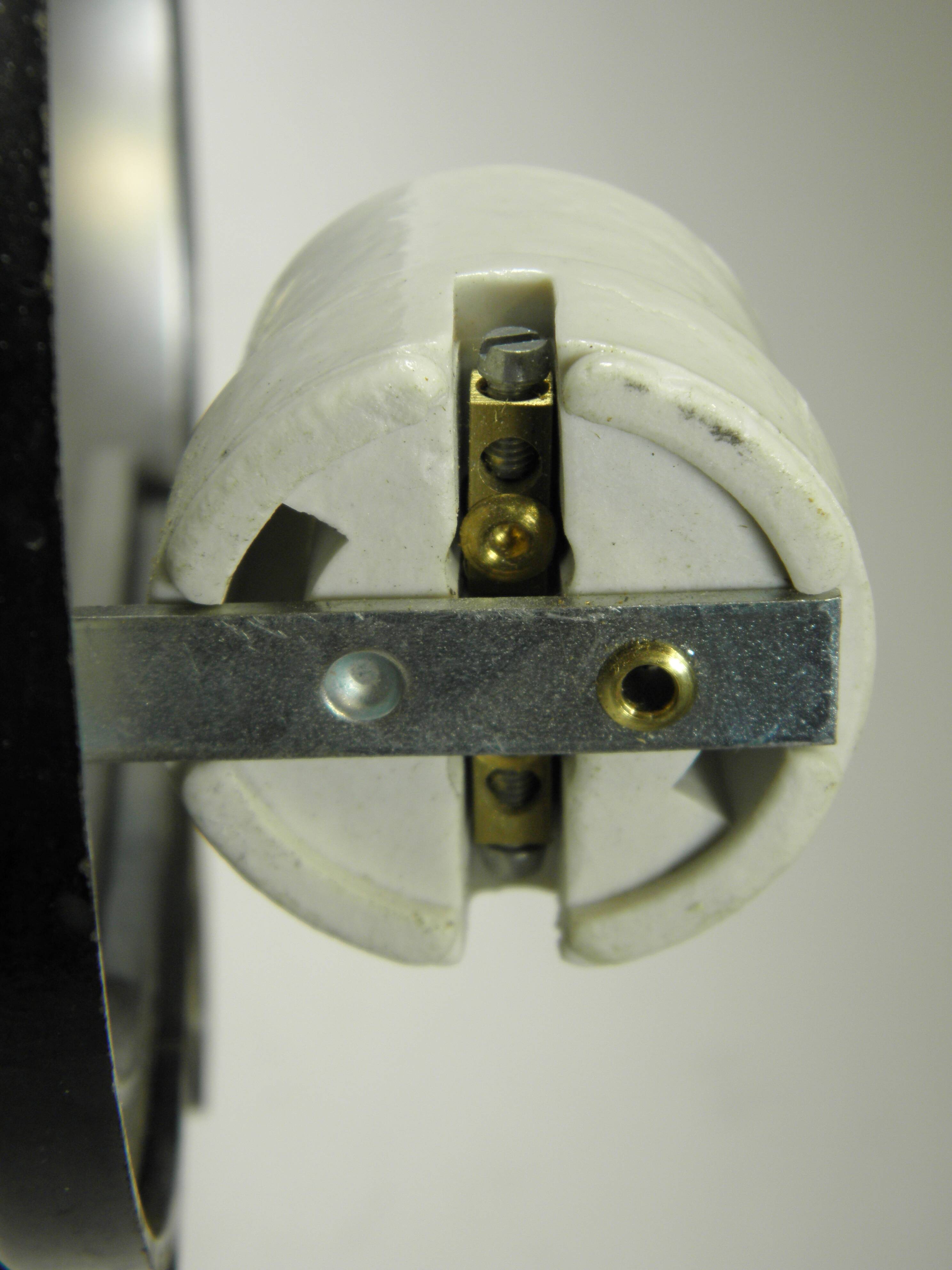 Glass and Bakelite wall light from the 1950s.