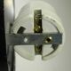 Glass and Bakelite wall light from the 1950s.
