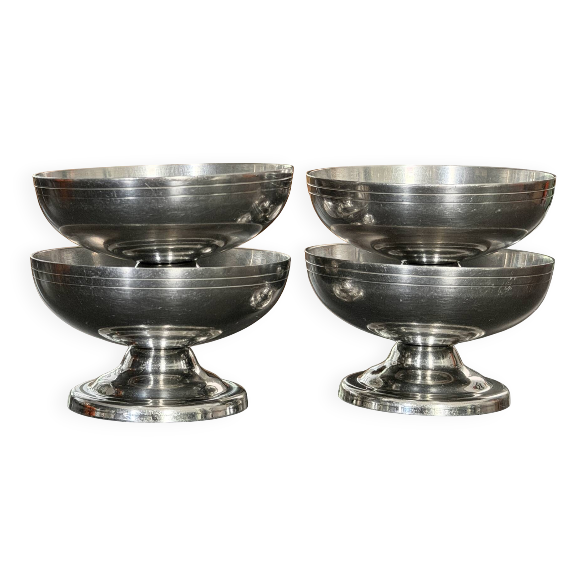 Série de 4 coupes à glace vintage Letang Remy
