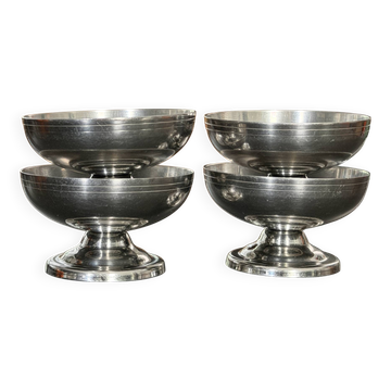 Set of 4 vintage ice cream bowls Letang Remy