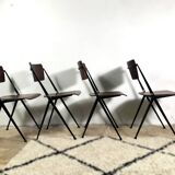 Pyramide Chairs By Wim Rietveld, Set Of 4