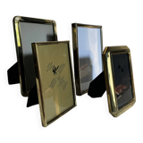 Set of 4 antique brass frames
