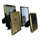 Set of 4 antique brass frames