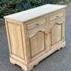 Renovated Parisian-style sideboard in light raw solid wood