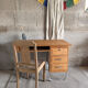 Bureau Spirol années 50 – placage chêne – piètement chromé 