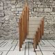 6 chaises Scandinave 1960" sangles tressées