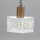 Ceiling light by Carl Fagerlund for Orrefors, brass and moulded glass, Sweden 1960.
