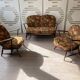 Ercol lounge, Windsor model, 1 two-seater sofa and 2 armchairs.
