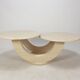 Italian travertine coffee table, 1980s