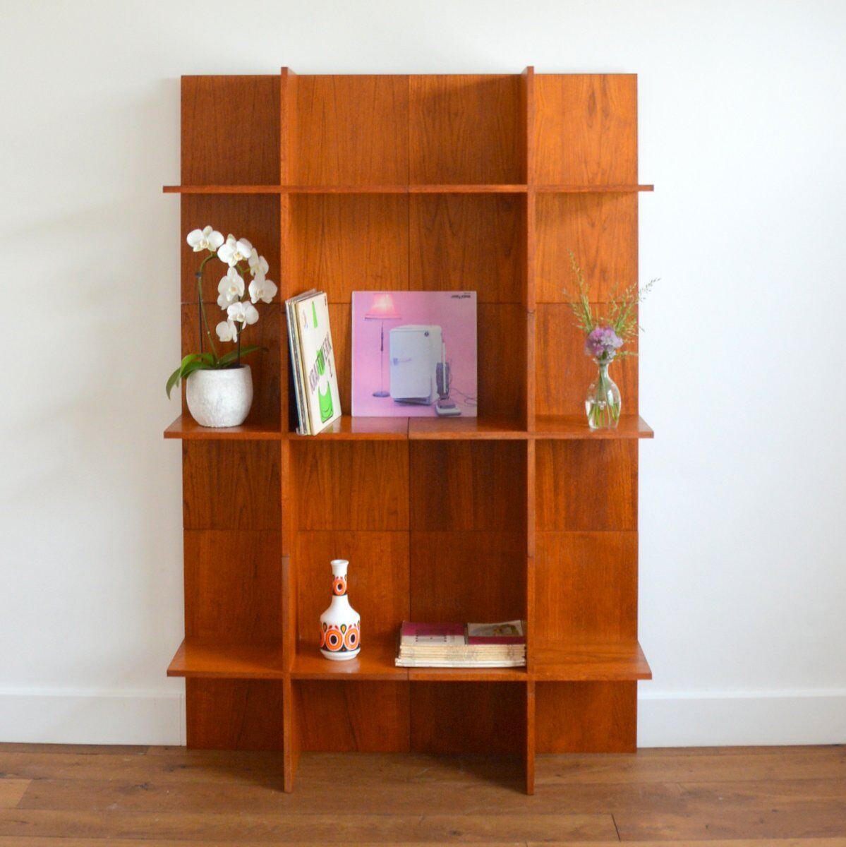 Wall unit / Scandinavian teak library 1970s