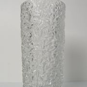 Vintage Pressed Glass Vase by Václav Hanuš for Sklo Union Libochovice, 1970's.