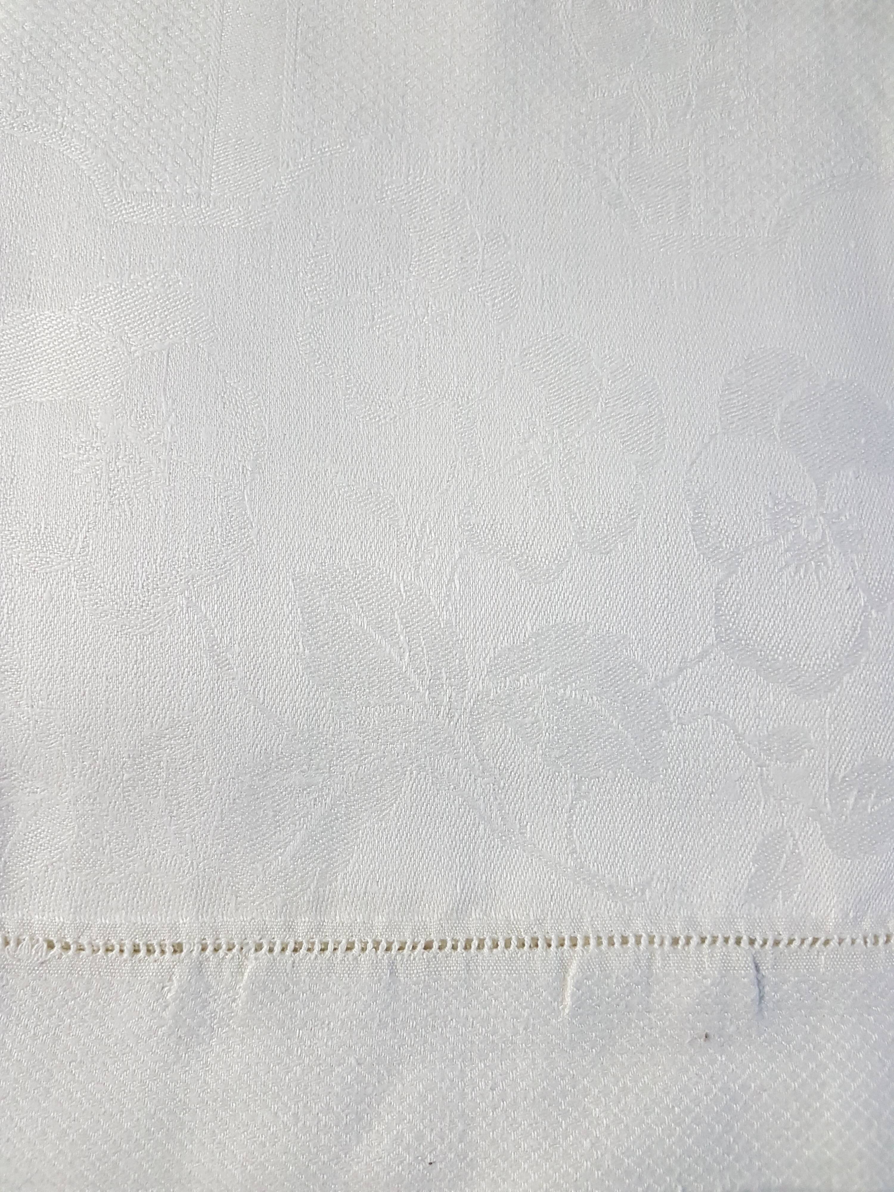 3 towels old cotton damask, days