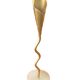 Cornet sculpture (large model) Twisted foot Gold-colored metal