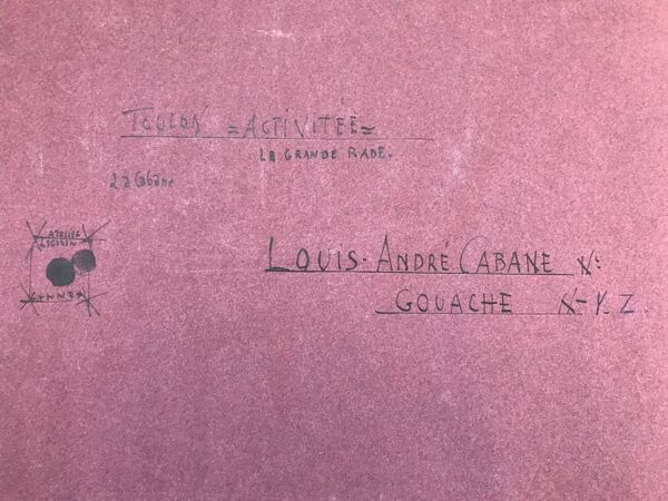 Gouache de Louis-André CABANE.Toulon.