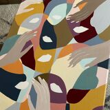 Table Multicolored Faces