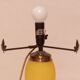 Mushroom lamp yellow glass paste spotted red