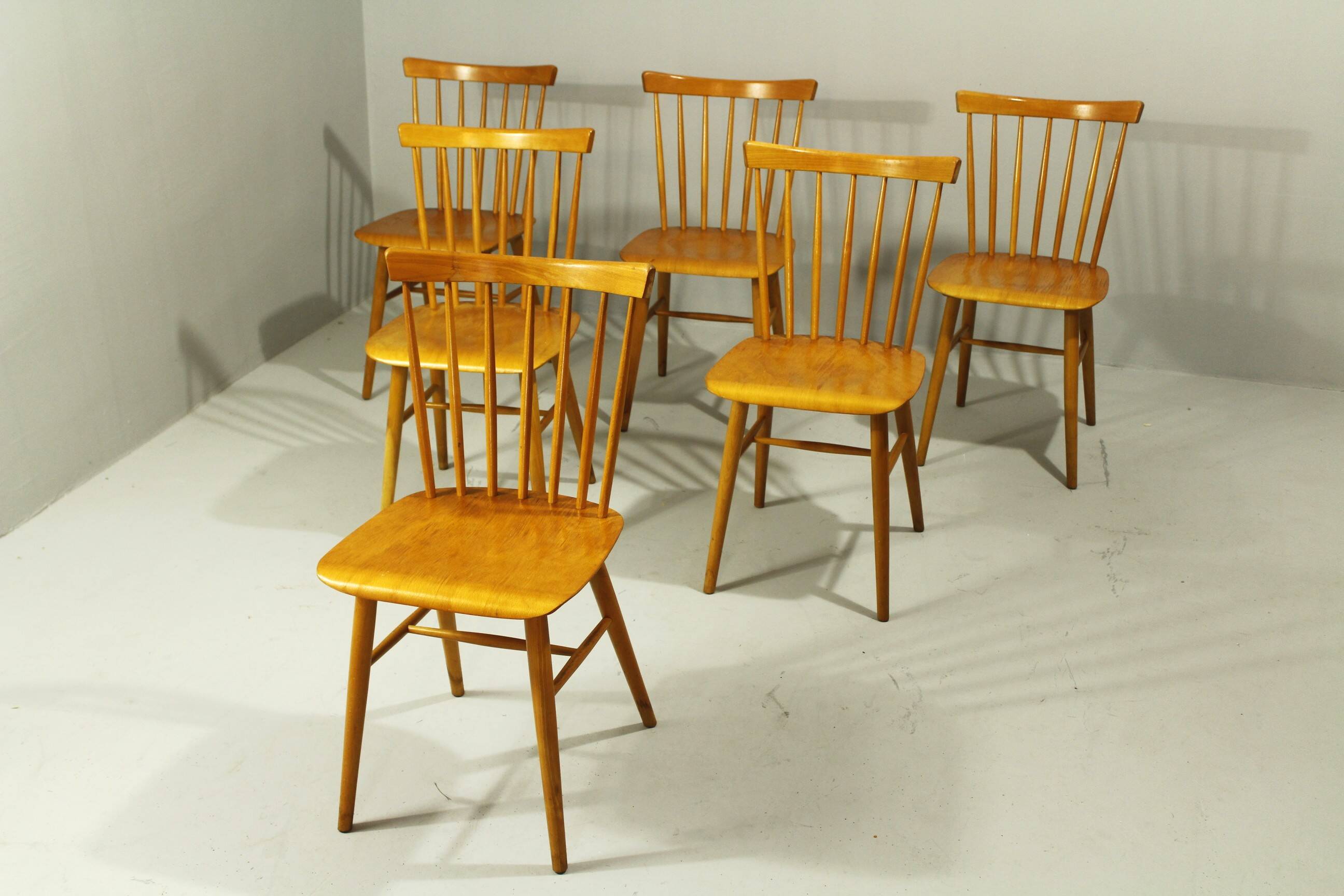 Bistro Chairs from Ton, 1970s, Set of 6