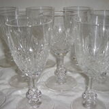 12 crystal stemware St. Louis model Massenet for water or wine