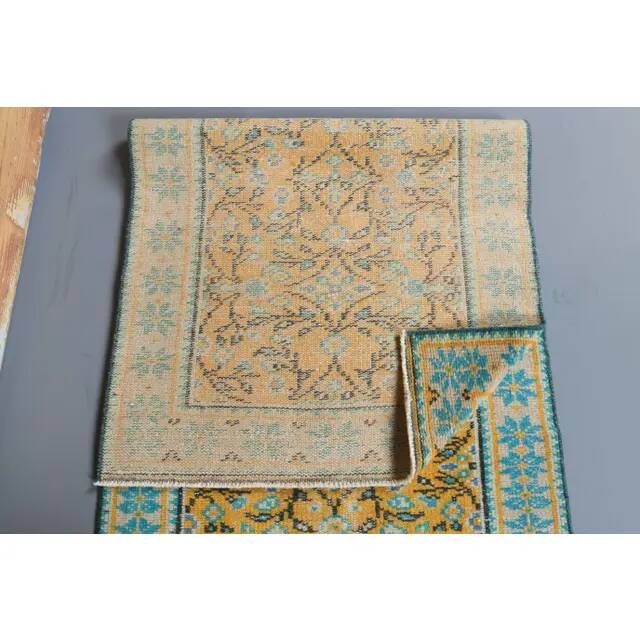1960s Vintage Turkish Hand-Knotted Runner 76x324