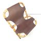 Vintage armchair bamboo rattan and leather