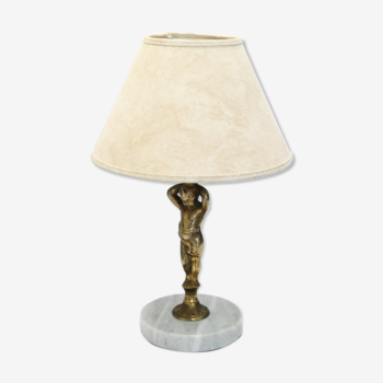 Small table lamp or bedside Caryatid on marble