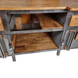 Industrial kitchen island, 1970s