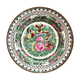 Colorful ancient Japanese plate
