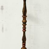 Polychrome carved wooden floor lamp, 20th century.