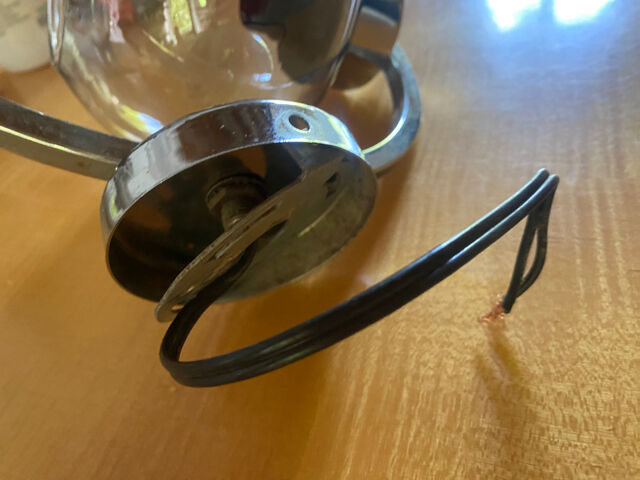 globe wall lamp, smoked glass