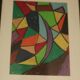 Swedish Mixed Media/Oil Pastel on Panel –“Ritad 66” by Ann Wazzgren