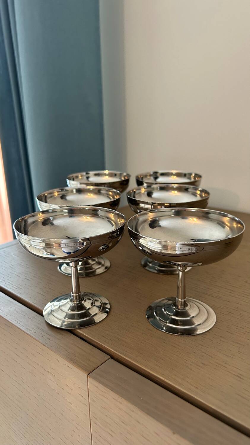 6 Remy Letang stainless steel bowls
