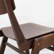 Stackable bistro chair in ebony-colored wood, Germany 1960s
