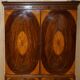 George III Sheraton linen cupboard in walnut, circa 1760.