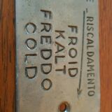 Plaque métallique signalétique chauffage eau chaude eau chaude froide hôtellerie