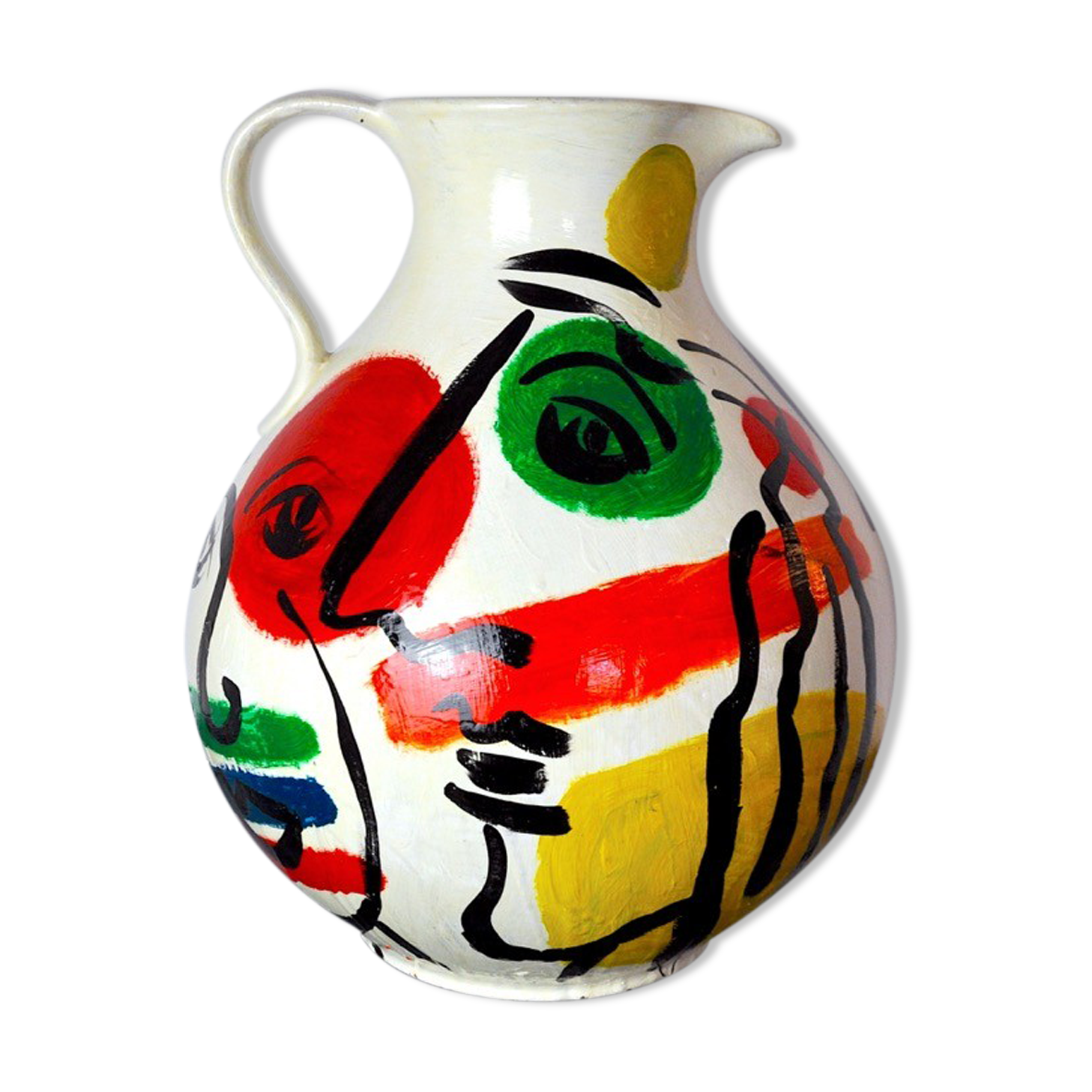 Vase painted by Peter Robert Keil, signed, Germany, 1984