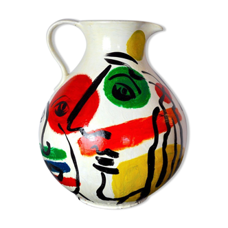 Vase painted by Peter Robert Keil, signed, Germany, 1984