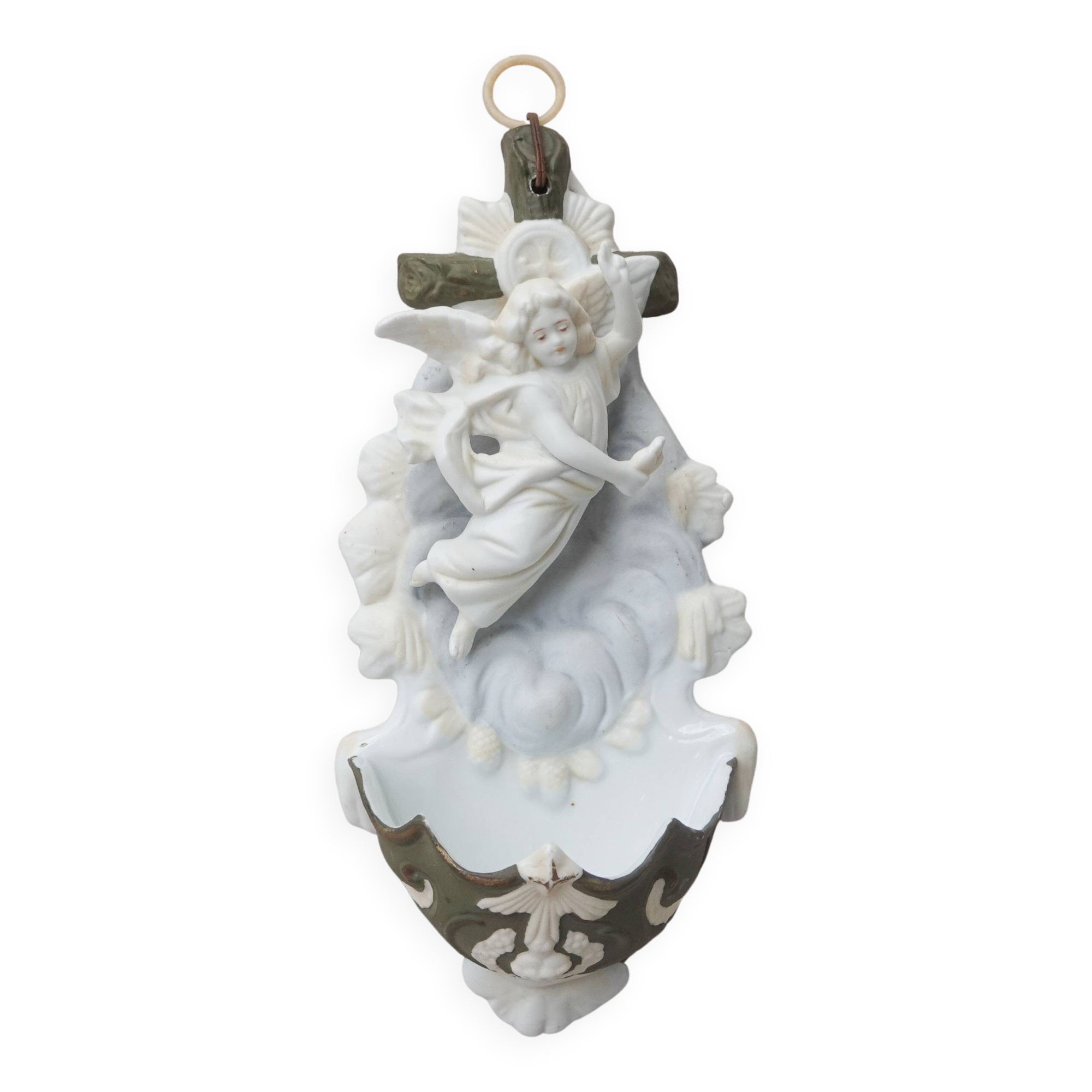 Wall angel holy water font