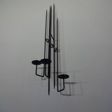 Brutalist German Iron Wall Candleholder, 1960s