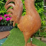 Sheet metal rooster, garden decoration