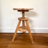Watchmaker's stool in patinated antique wood