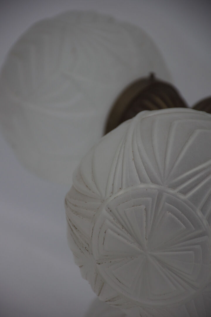 Hanging lamp four art deco globes 1930