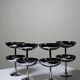 8 vintage dessert bowls on a pedestal in stainless steel in the style of Guy Degrenne.