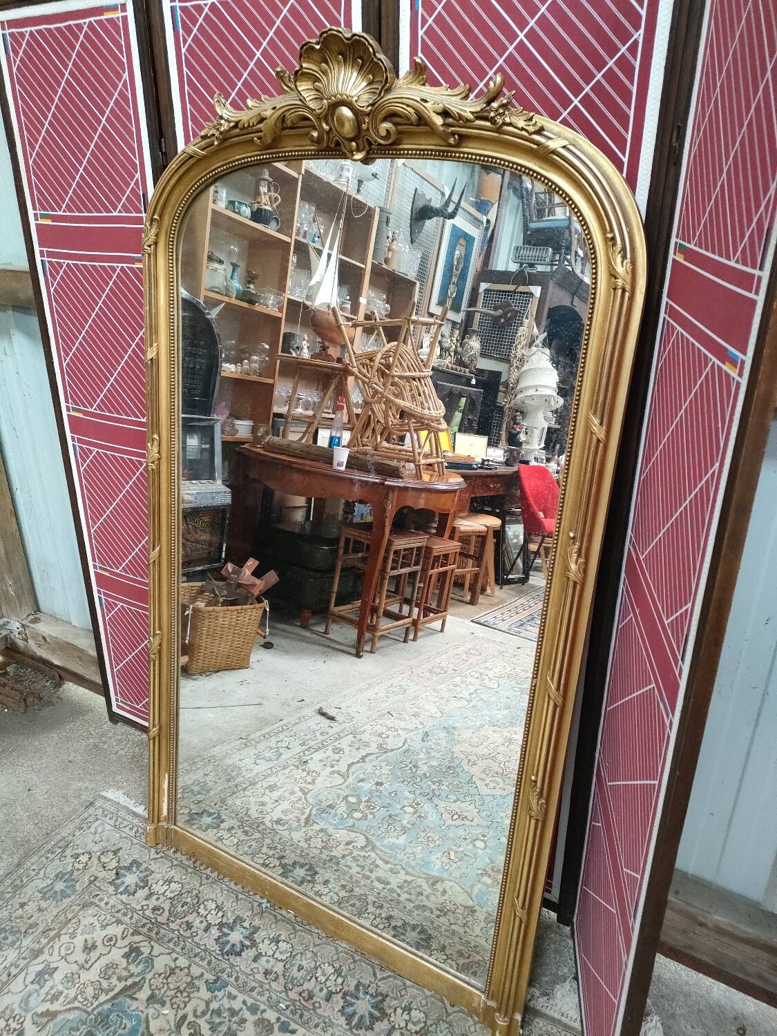 Large Louis XVI mercury mirror