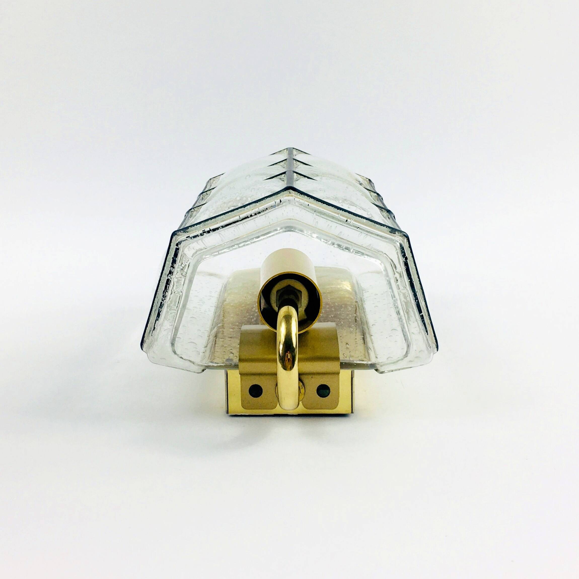 Mid-Century Glass Wall Light from Limburg, Germany, 1960s